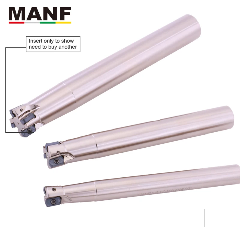 MANF Milling cutter EXN03R EXN03R22D20d150L3T High Feed Face Milling Endmills 16mm 20mm 25mm Use Tungaloy insert LNMU0303ZER