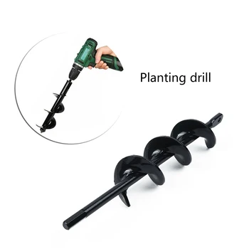 

1 Pcs Auger Drill Bit Grass Plug Plant Flower Soil Auger Rapid Hole Drilling Hole Digger Garden Planting Tool Replacement Parts