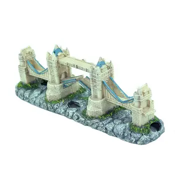 

1pc Fish Tank Decor Aquarium Decoration Aquarium Simulation London Bridge Adornment Aquarium Tower Bridge Decor