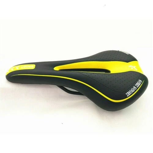 Black Yellow Удобное седло для велосипеда, прочная Сверхлегкая подушка для горного велосипеда, мягкая дышащая подушка для дорожного велосипеда, коврик для сидения, аксессуары для езды - Цвет: Black Yellow