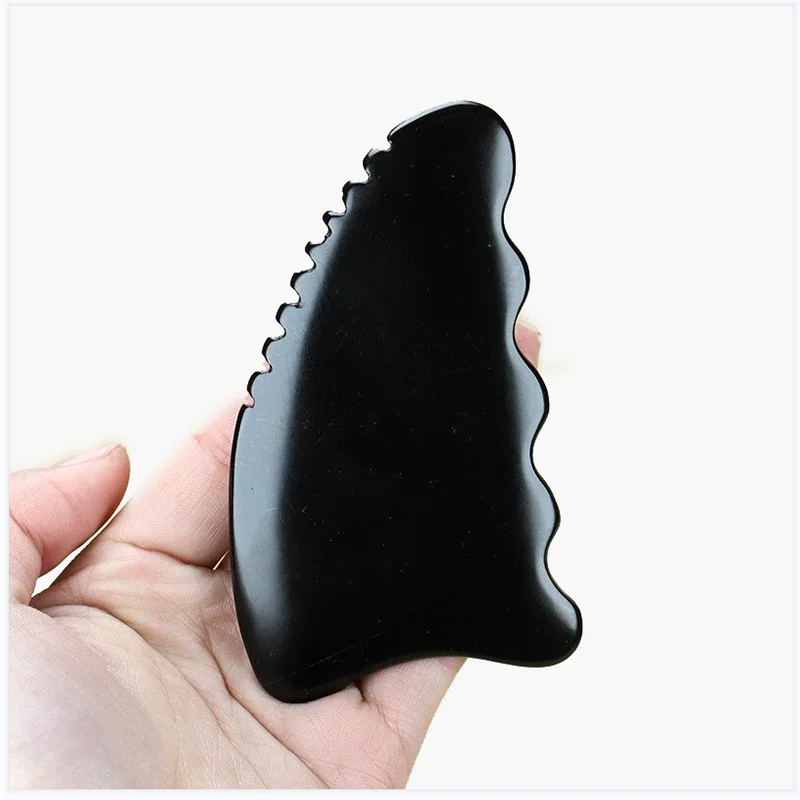 Natural Aura Stone Chinese Gua Sha Tool BianStone Scraping GuaSha Massager For Face Lift SPA