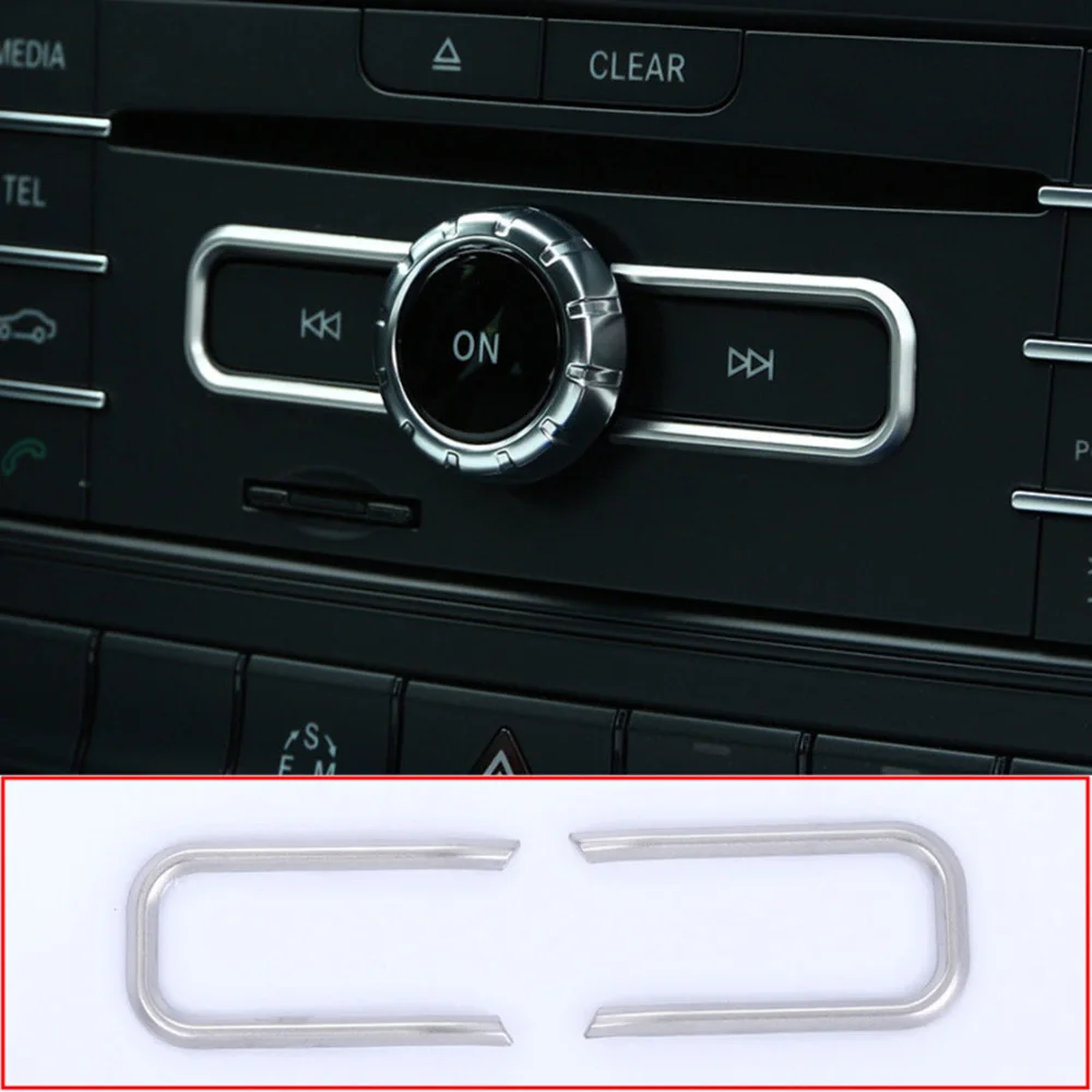 ABS хромированный CD Переключатель 2шт блесток отделка для Mercedes Benz A180 W176 E GLE класс