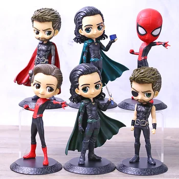 

Q Posket Loki Spdierman Peter Park Thor PVC Action Figure Model Toys