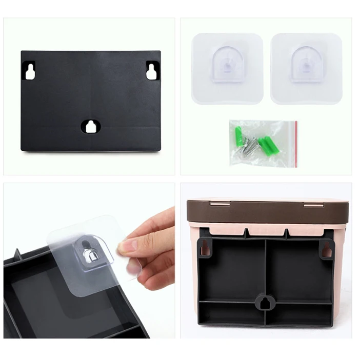 Trash Can Kitchen Wall Mounted Garbage Bin Recycle Compost Bin Bathroom Dustbin HFing