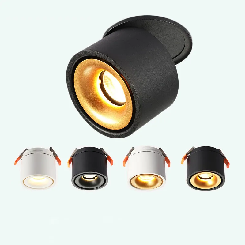 

360 Degree Rotation Spot lightings 10W 12W 15W embedded LED ceiling lamp ,Foldable LED light spray background down light