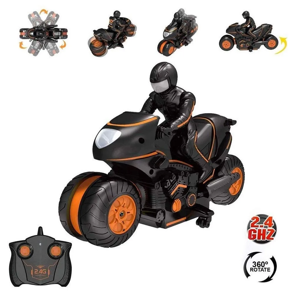 

RC Remote Controlled 2.4G Sidewalk Stunt Motorcycle 360-degree Rotating Off-road Drift Climbing Car Toys For Children