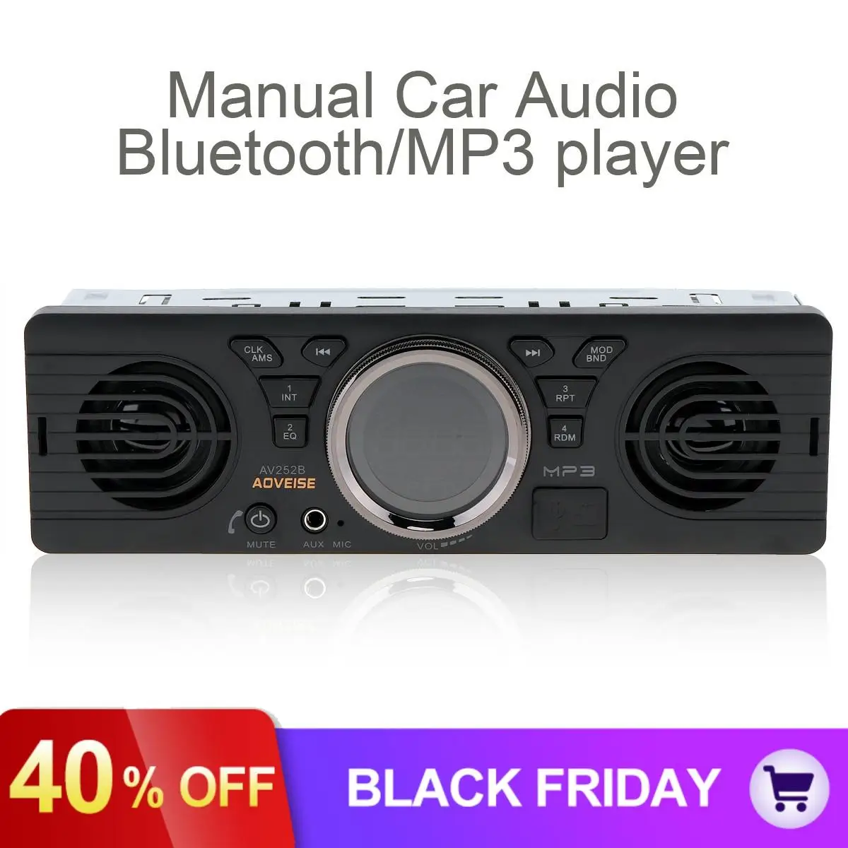 12 В Bluetooth Автомобильный fm-радио двойной рог автомобиля стерео аудио mp3-плеер Поддержка Hands-free Звонки FM USB AUX
