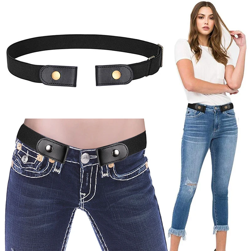 Buckle-free Elastic Adjustable Invisible Belt No Bulge Hassle Men's Women Jeans 