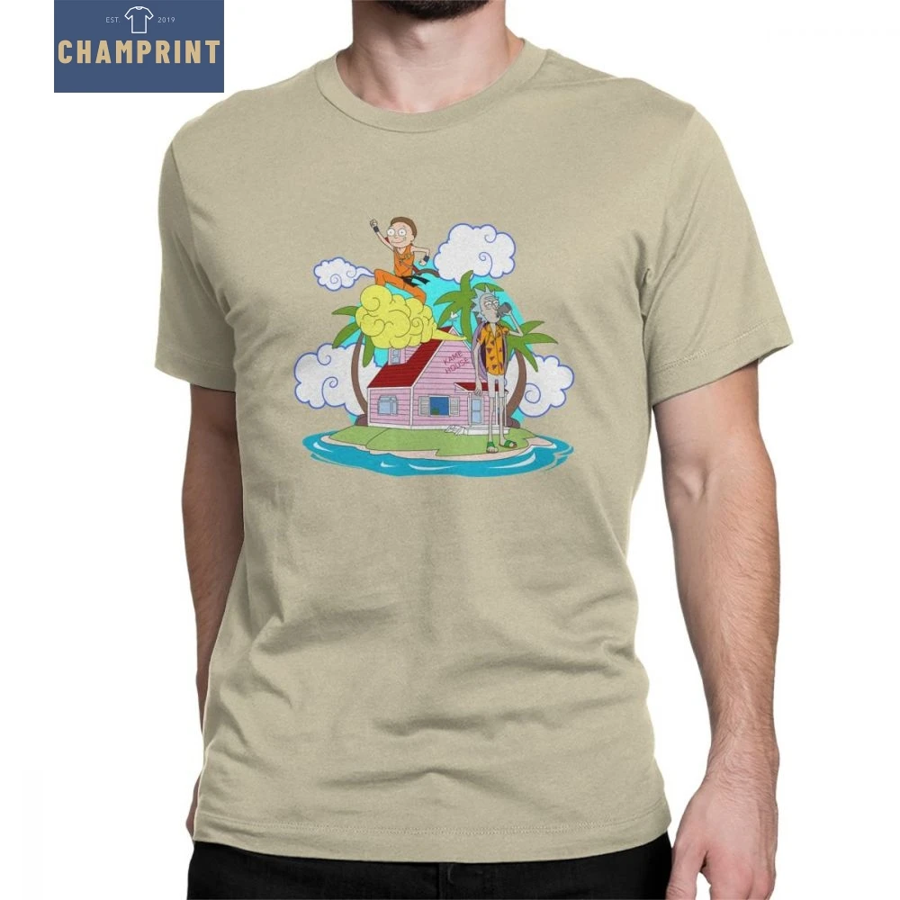 Man's T Shirts Funny Dragon Ball Rick And Morty T-Shirts Holidays Casual Short Sleeved Tees O Neck Clothes Cotton New |