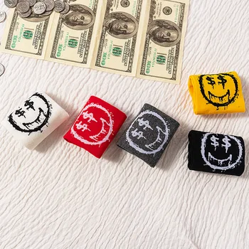 

Smiley Women's Sock Thin Art Woman Socks Black Unisex Short Casual Cotton Fuuny Girl Sox Adult Summer Classic Fashion Skarpetki