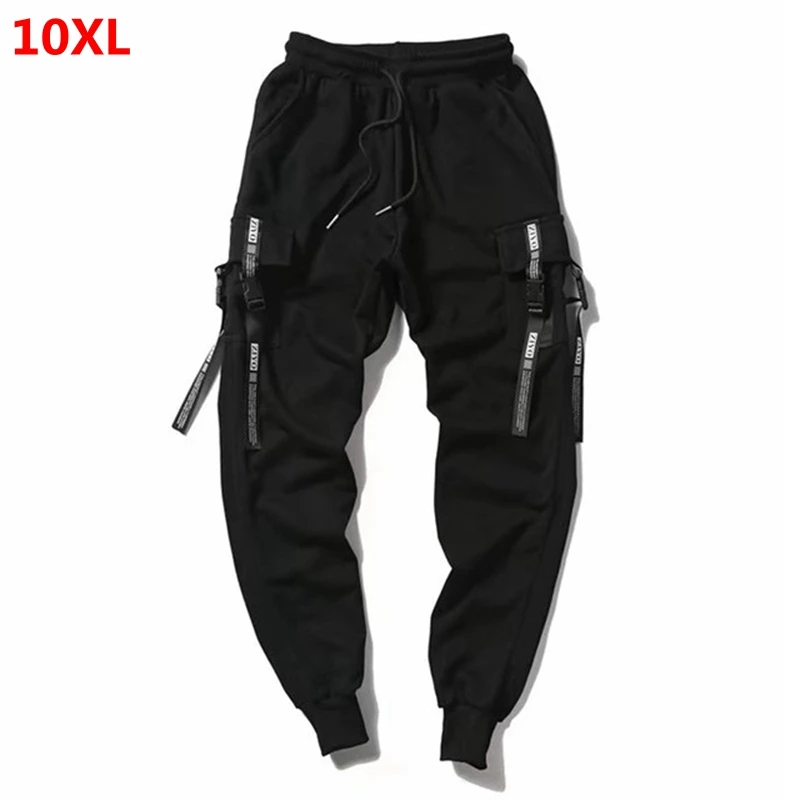 Oversized pants tide people oversized male pants cotton guard pants multi-pocket elastic pants black 10XL 9XL Oversized pants tide people oversized male pants cotton guard pants multi-pocket elastic pants black 10XL 9XL