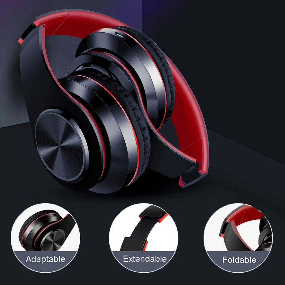 Wireless Earphones Bluetooth 5 0 Headphone support Xiaomi iPhone Foldable Extendable Stereo Headset Visture B39N