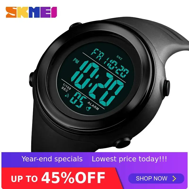 

SKMEI Fashion Simple Sport Watch Men Alarm Clock LED Display Waterproof 5Bar Backlight Digital Watch Relogio Masculino 1394