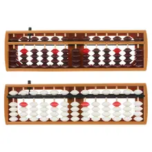 Portable Japanese 13 Digits Column Abacus Arithmetic Soroban Caculating School Math Learning Tool X6HB