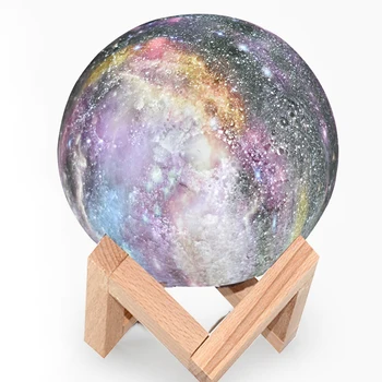 

3D Night Light Led Dimmable Gift USB Charging Home Decoration Touch Control Moon PVC