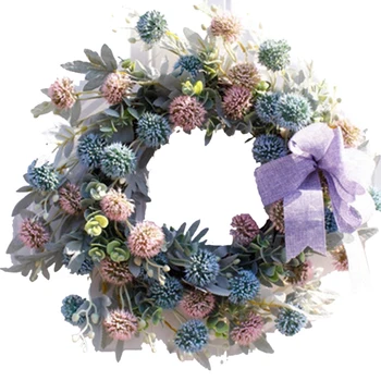 

Artificial Hydrangea Flower Wreath Home Garden Front Door Hanging Fake Flower Garland for Wedding Decoration