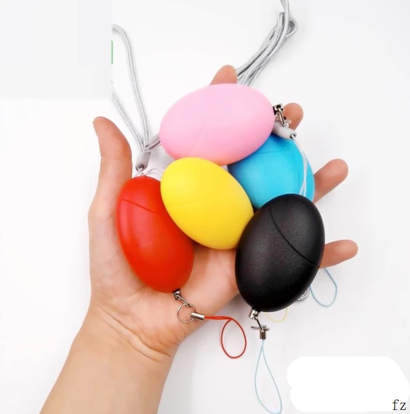 50 Pcs 120dB Self Defense Alarm Egg Shape Emergency Alarm Girl Women Security Protect Alert Personal Safety Scream Loud