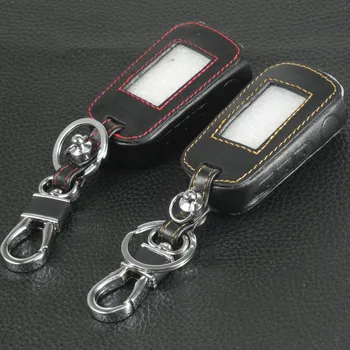 

Jingyuqin Leather Key Case For Starline Twage A92/A94/V62/A62/A6 Two-Way Car Alarm LCD Transmitter Remote Control Fob Cover