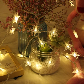 

Stars String Lights Battery Powered LED Lights Holidays New Year Party Light
