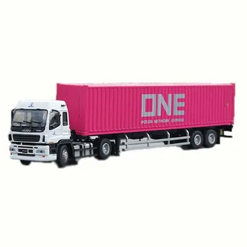 

1:50 Scale Alloy Metal Truck Trailer Container Cargo Logistics Car Maersk Diecast Model Engineering Vehicle Model Toy Decoration