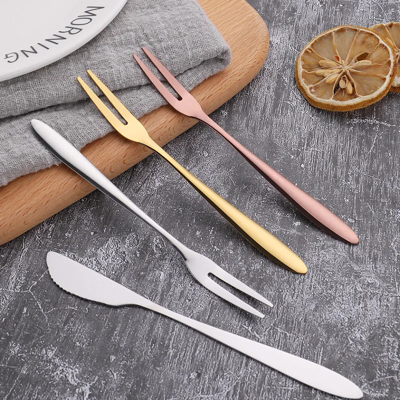 Фруктовый салат из нержавеющей стали fork_titanium шоколадный нож и fork_dessert fork_cake fork_small
