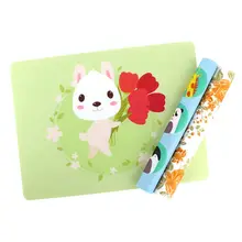 Столовые приборы без БФА, силиконовый коврик для стола, коврик для кормления детей, коврик для столового стола с мультяшным рисунком, коврик для обеденного стола 40*30 см N1HB