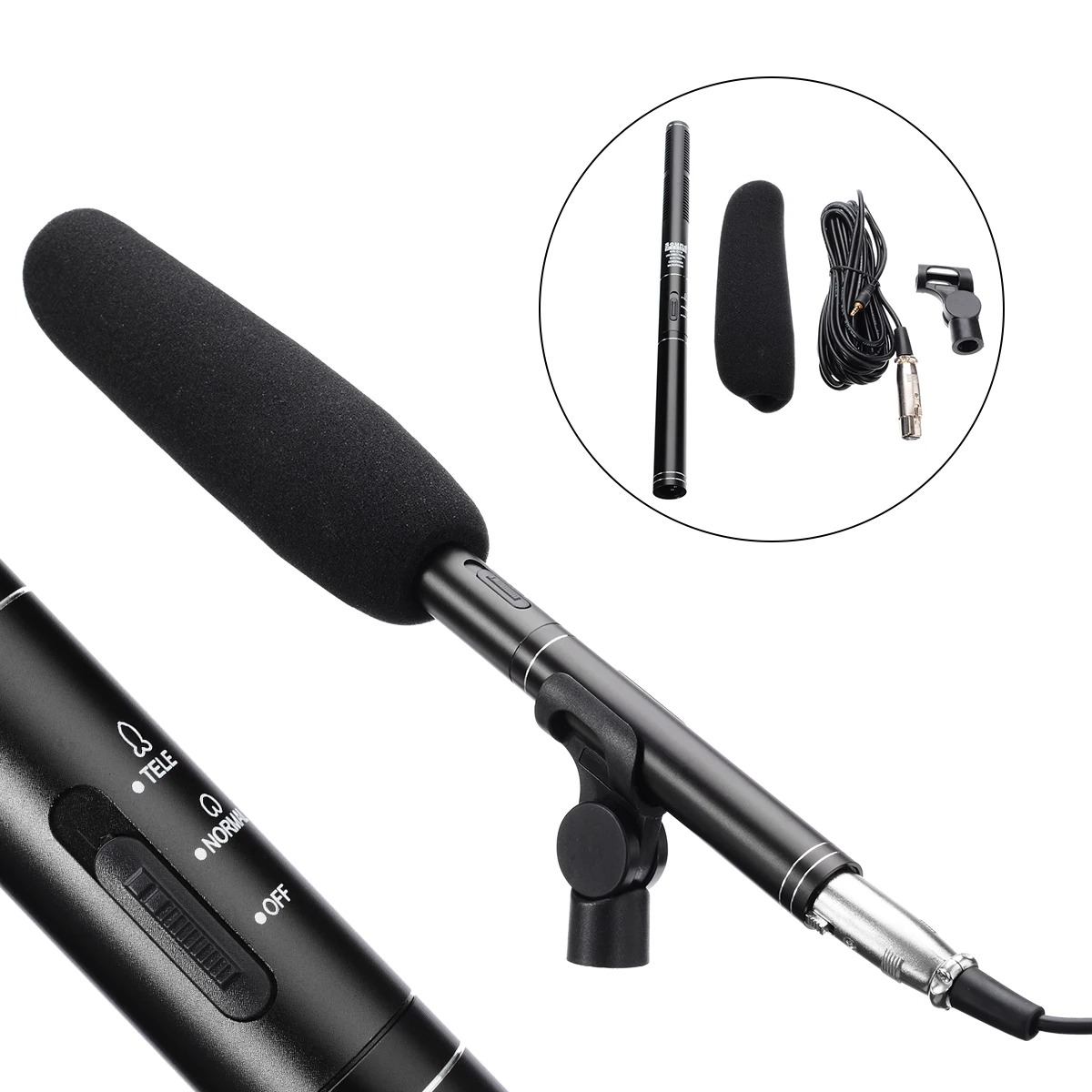 New Arrival 100Hz-16KHz G18 Condenser Microphone Interview Mic For DSLR Camera Video Camcorder Effective Range 3M