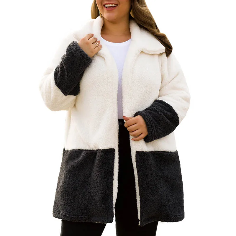 Белый Зимнее женское пальто размера плюс, обхват груди 140 см, 6XL, 7XL, 8XL, 9XL, Женское пальто белого цвета - Цвет: Белый