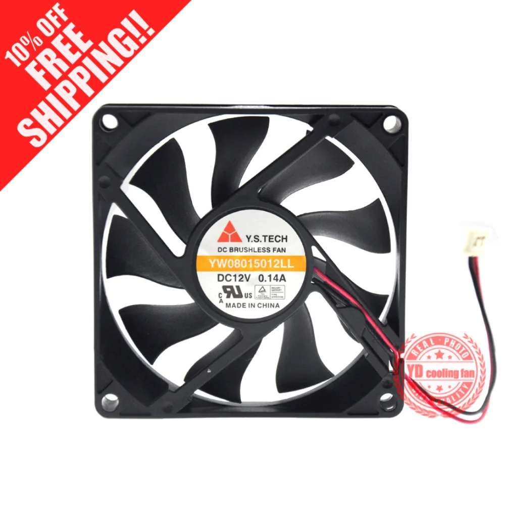 Новинка Y.S.TECH YW08015012LL тишина 8015 8 см ультратонкий охлаждающий вентилятор |