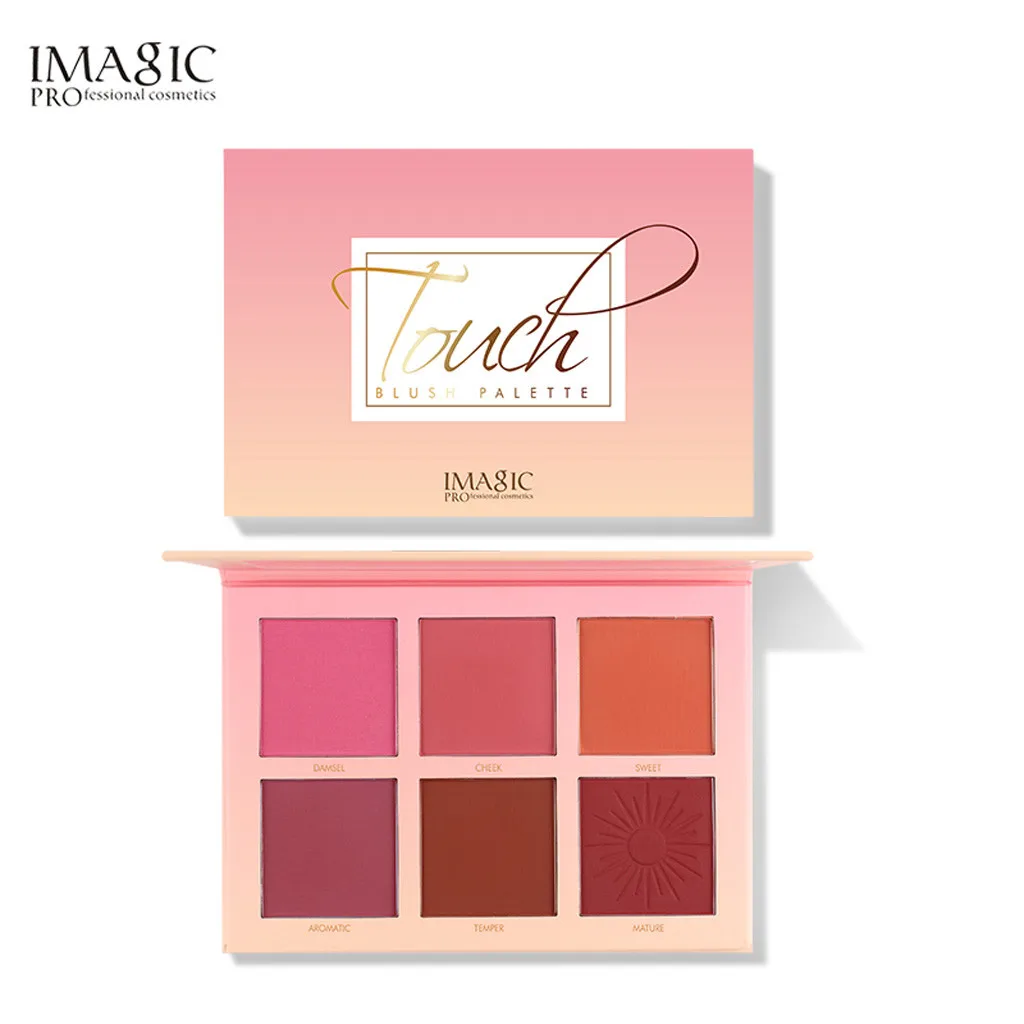 6 Colors Face Makeup Cheek Blush Powder Matte Blusher Pressed Foundation Palette Nude Women Cosmetics Blusher