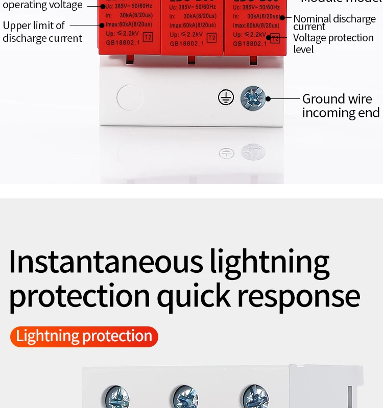 1pcs ac spd distribuição de baixa tensão