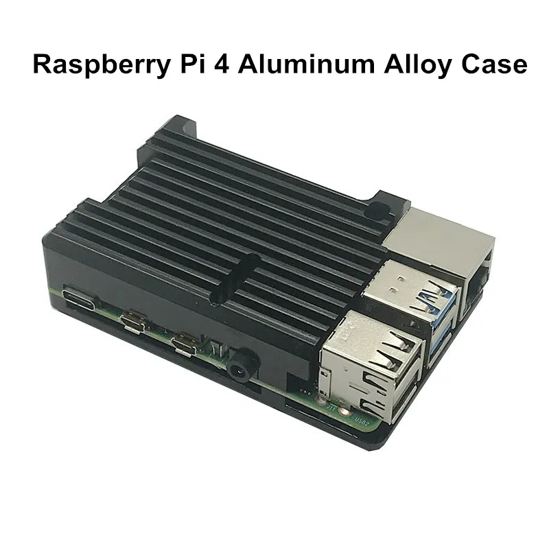 Металлический корпус для Raspberry Pi 4 Model B бронированный Алюминиевый Чехол черный