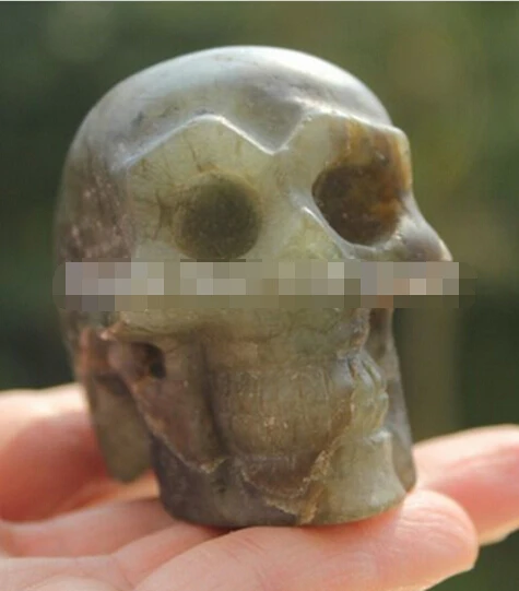 ---412++++labradorite Natural QUARTZ CRYSTAL Skull Carved Healing | Дом и сад