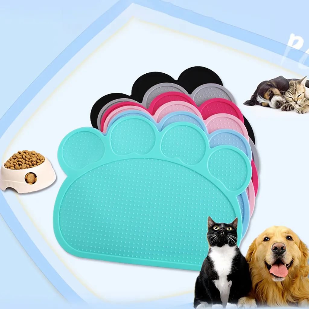 Silicone Pet Feeding Mat Non Slip Pet Food Placemat for Dog Cat Bowl