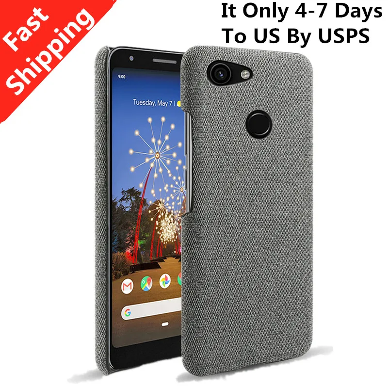 

US Fast Shipping For Google Pixel 3A Case Slim Retro Woven Fabric Cloth Anti-scratch Hard PC Cover For Google Pixel 3A XL Case