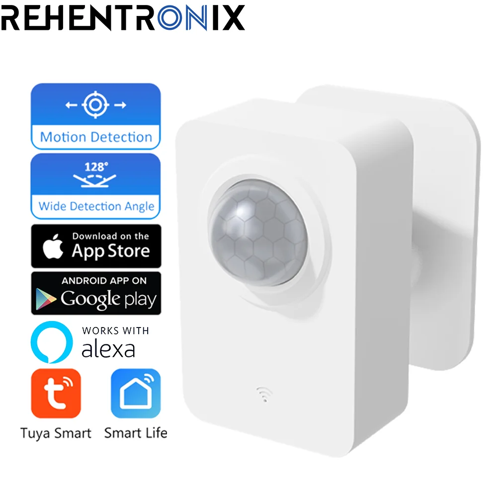 Tuya WiFi PIR Smart Motion Sensor Detector Home Wireless Mini Infrared Human Battery Powered Security Alarm | Безопасность и