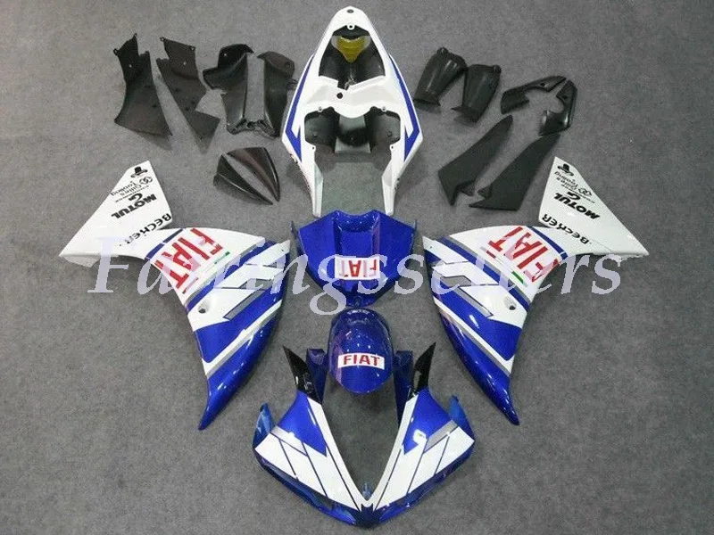 

4 Free Gifts New ABS Full Tank Fairing Fit For Yamaha YZF1000 R1 2009 2010 2011 2012 YZF R1 Custom Fairings Kit Blue and white