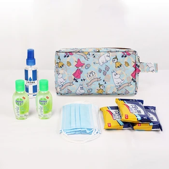 

Portable Lipstick Travel Cosmetic Bag Women Cartoon Cases Make Up Toiletries Organizer Lightweight Waterproof Storage Handbags