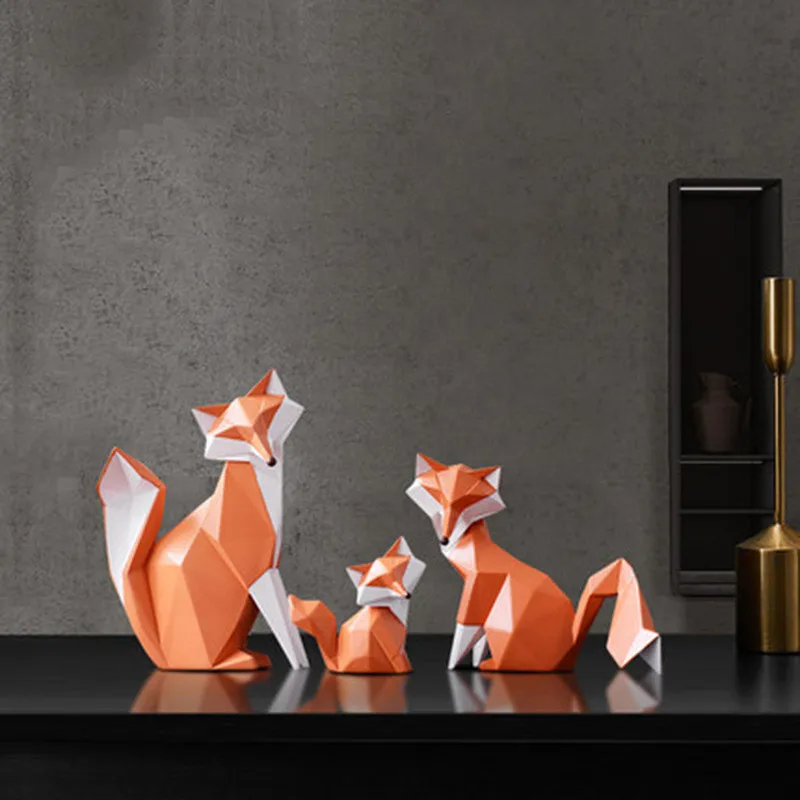 Modern Simple Fox Decoration Living Room TV Cabinet Wine Cabinet SIZE M FOX 