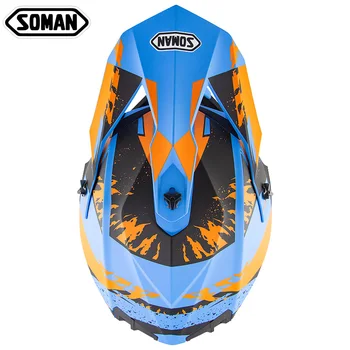 

Retro Classic Flip up Motocross Helmets Full Face Motorcycle Helmet casco capacete moto ECE Approved Soman SM633
