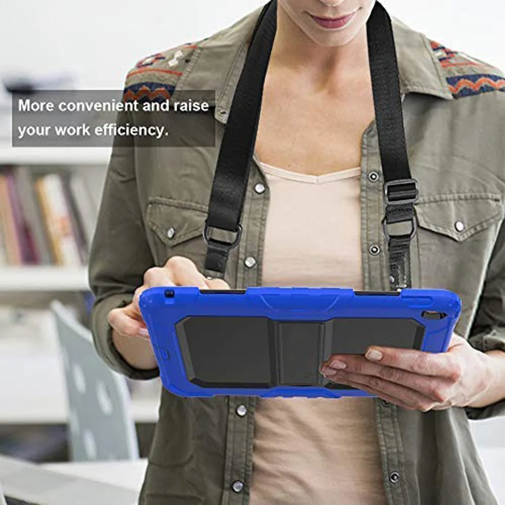 Kids Shockproof Case for iPad Air 3 Pro 10.5 Coque Three Layer Shockproof Rugged Case 360 Degree Hand Shoulder Strap Cover