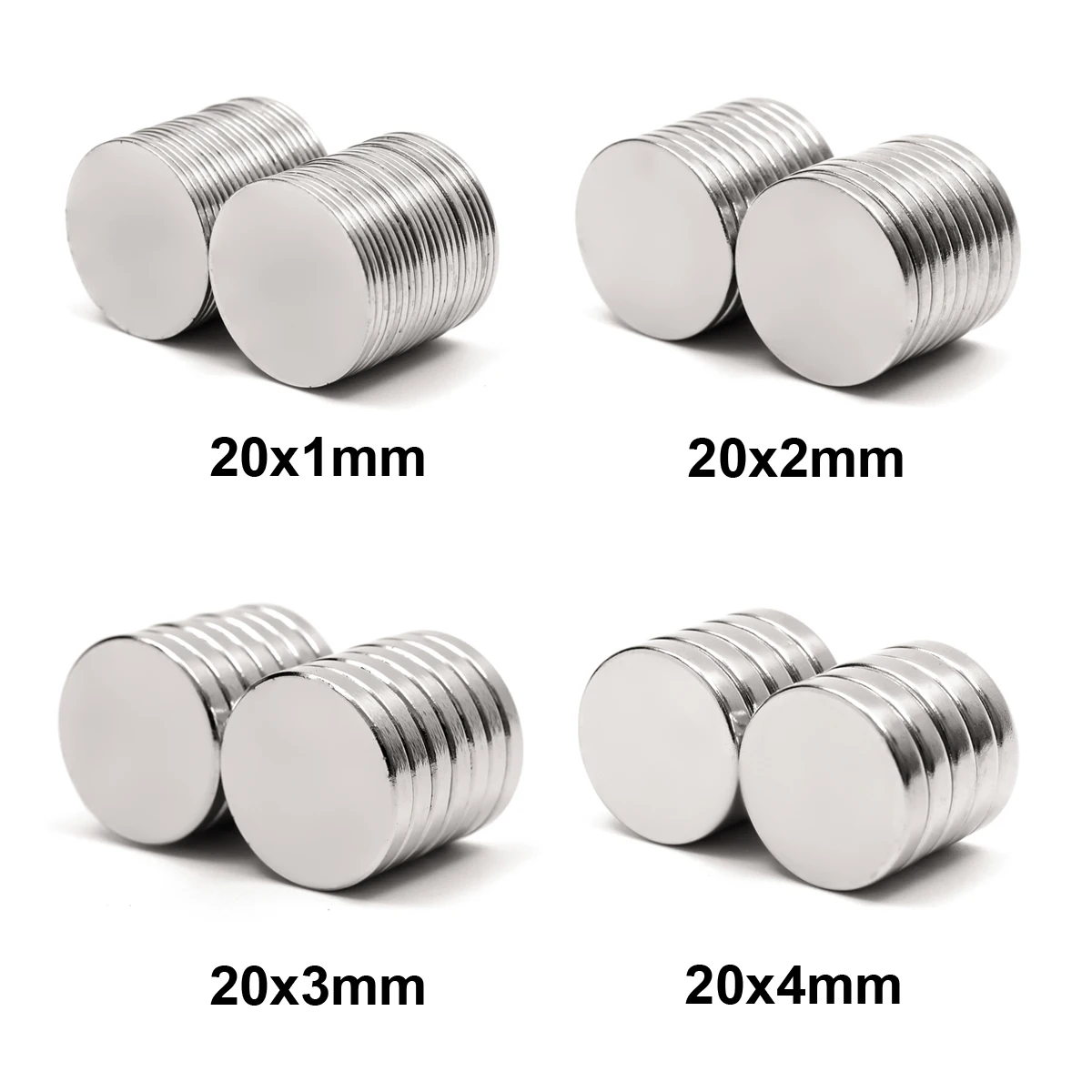 ZOOFOXS 20x1 20x2 20x3 20x4 20x5 20x10 20x20mm Small Round Neodymium Magnets N35 Strong Magnetic Disc Permanet Rare Earth Magnet