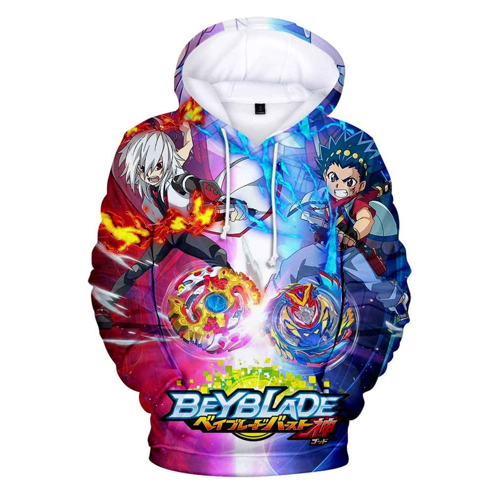 

New 3D Game Beyblade Burst Hoodies 3D Printing TV Anime BEYBLADE BURST Hoodie Jackets sweatshirts Cute Cartoon Men/women Tops