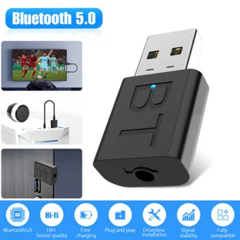 

Bluetooth 5.0 Transmitter Receiver Audio Wireless Adapter Portable 3.5mm TV Stereo VH99