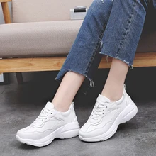 Весенняя женская обувь; Летняя женская белая Повседневная обувь; дышащая обувь на плоской подошве; модные кроссовки; женская обувь из вулканизации; прогулочная обувь