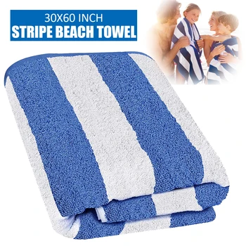 

Stripe Beach Towel 30x60 Inch Cotton Large Pool Towels Soft and Quick Dry Bath Towels