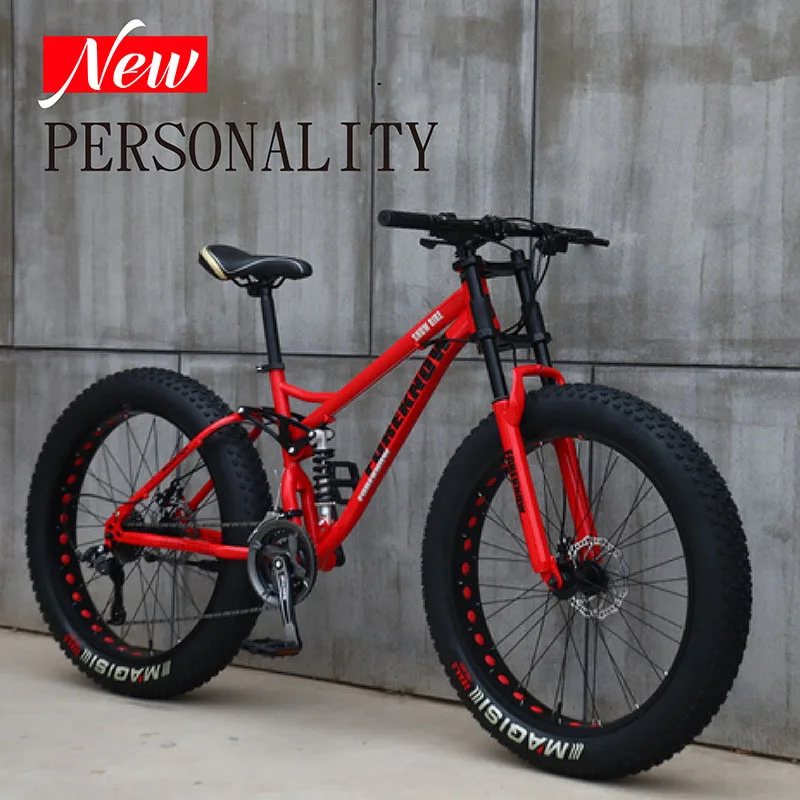 Multi-speed 24inch Beach Snow Bike Adult Extra wide 4.0 Large Tire Mountain Bike Male Female Cycling Students Bicycle