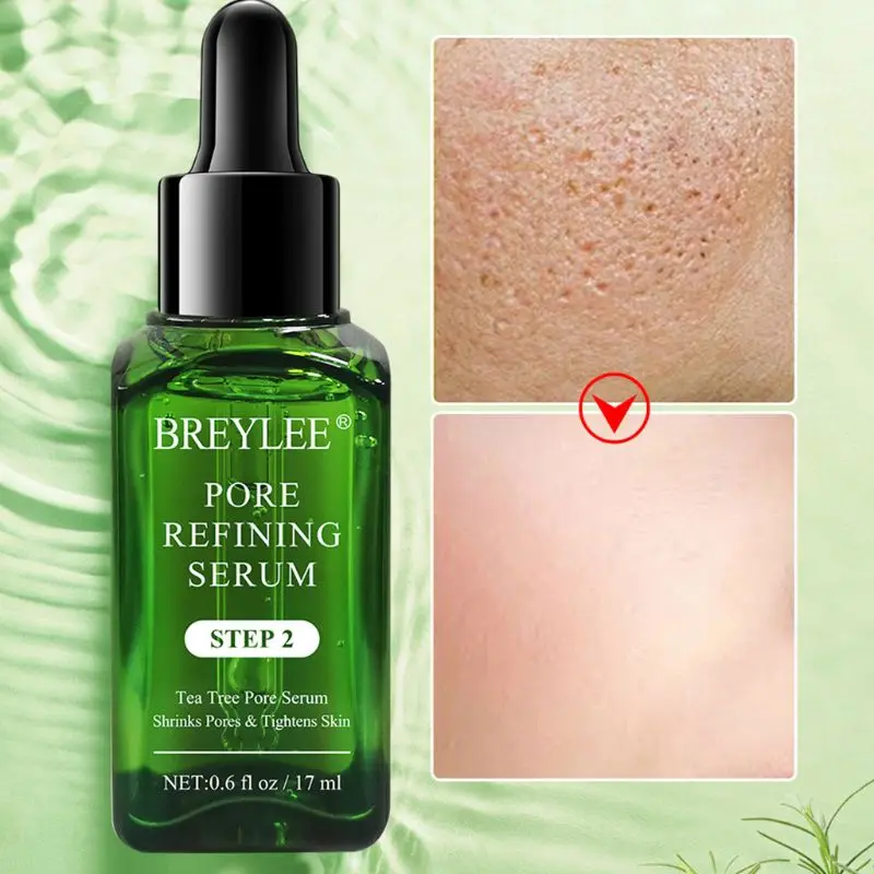 

17ml Tea Tree Refining Serum Shrink Pores Moisturizing Acne Treatment Essence