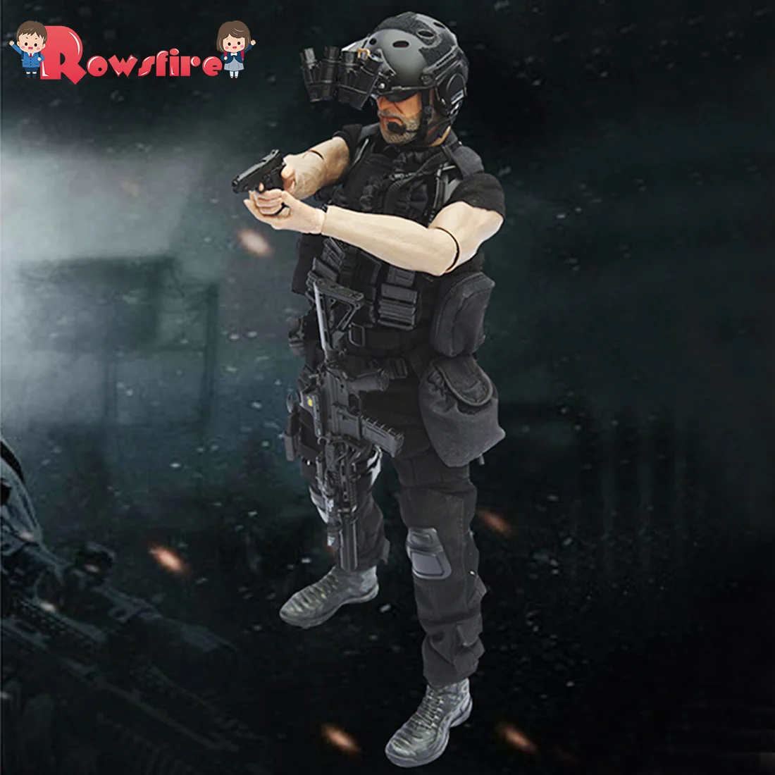 

VeryHot Soldier Model Suit US Navy Seals Night Action Member Clothes for 1/6 12" Soldier Model(Body and Head Not Included)