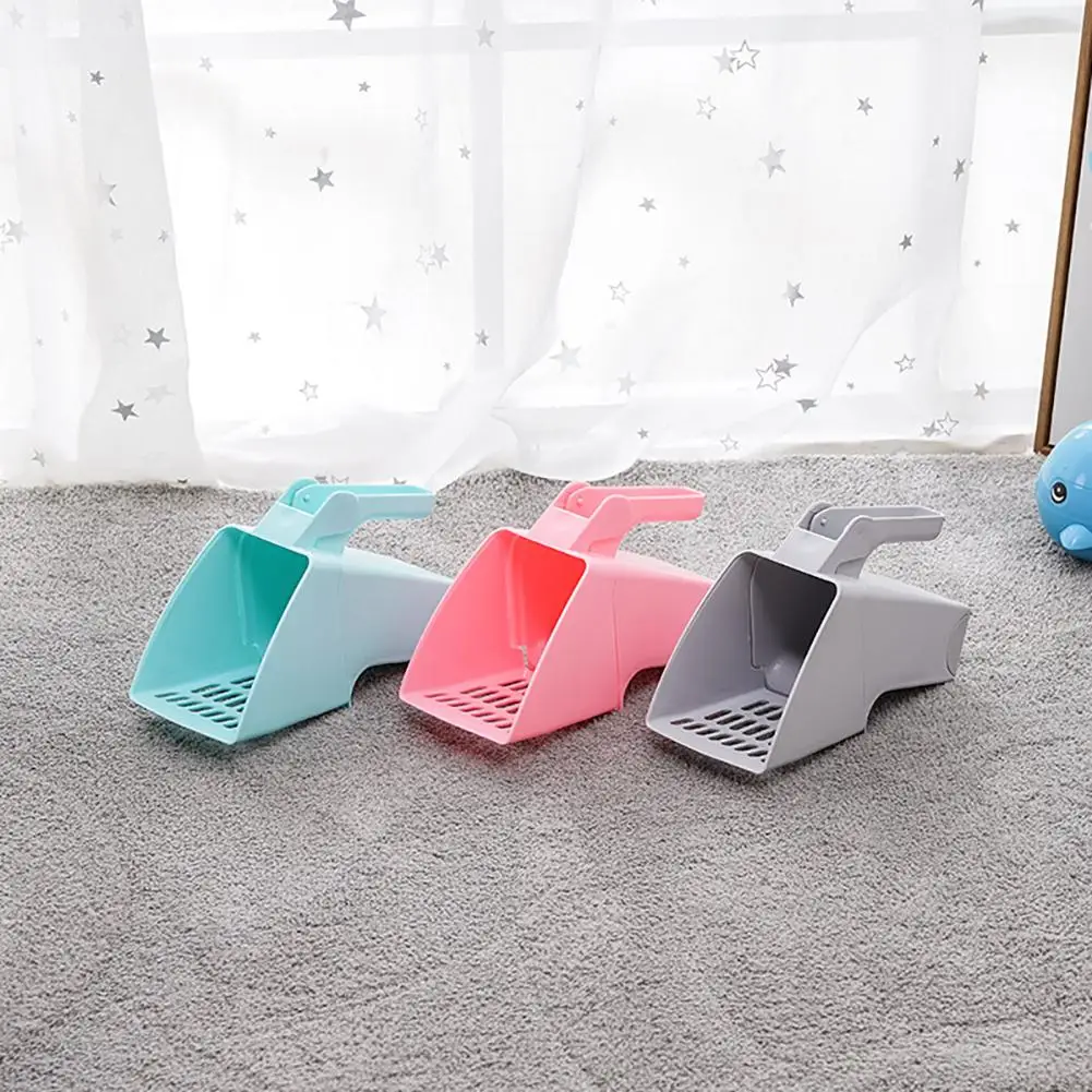 Cat Litter Scooper Self-contained Trash Can Plastic Pets Litter Scoop Pet Cleaning Tool
